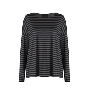 Liberté - Alma Ls-Top - Dark Grey Black Stripe 